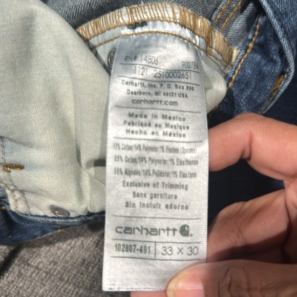 Carhartt Rugged Flex Straight Fit Men's Jeans 33x30 Construction Lumber Yard - Picture 10 of 10